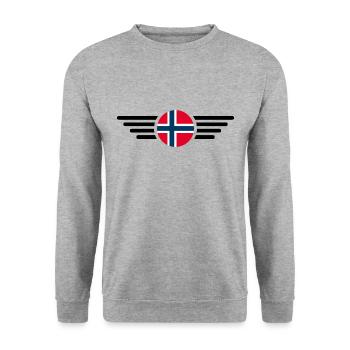 Norway T-Shirt: Nordic Style - Unisex Sweatshirt - salt & pepper - Front - Alina (178cm) & Michal (187cm)