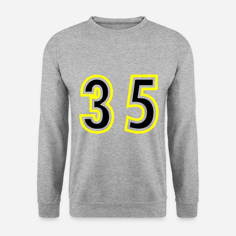 35 Number College - Unisex Sweatshirt - salt & pepper