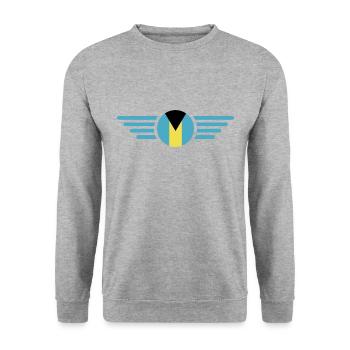 Ich liebe Bahamas, Eleganz Stil Design T-Shirt - Unisex Pullover - Weißgrau meliert - Vorne - Alina (178cm) & Michal (187cm)