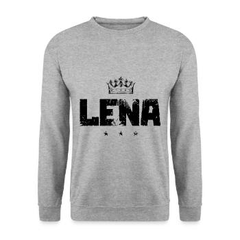 Lena - Unisex Pullover - Weißgrau meliert - Vorne - Alina (178cm) & Michal (187cm)