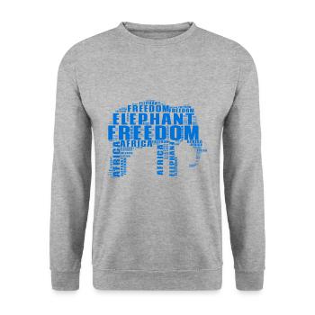 Elephant Family Mama Baby Africa - Unisex Sweatshirt - salt & pepper - Front - Alina (178cm) & Michal (187cm)