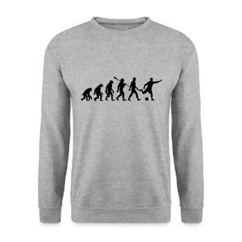 Evolution Soccer - Joueur de soccer - Sweat-shirt Unisexe - gris chiné - Devant - Alina (178cm) & Michal (187cm)