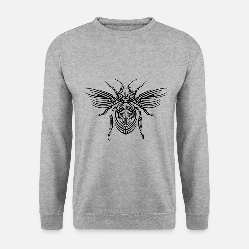 Honey Bee Tribal Tattoo - Unisex Sweatshirt - salt & pepper