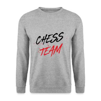 Chess Team - Unisex Sweatshirt - salt & pepper - Front - Alina (178cm) & Michal (187cm)
