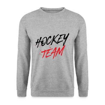 Hockey Team - Unisex Sweatshirt - salt & pepper - Front - Alina (178cm) & Michal (187cm)