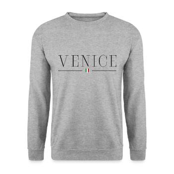 Ich liebe Venedig - Unisex Pullover - Weißgrau meliert - Vorne - Alina (178cm) & Michal (187cm)