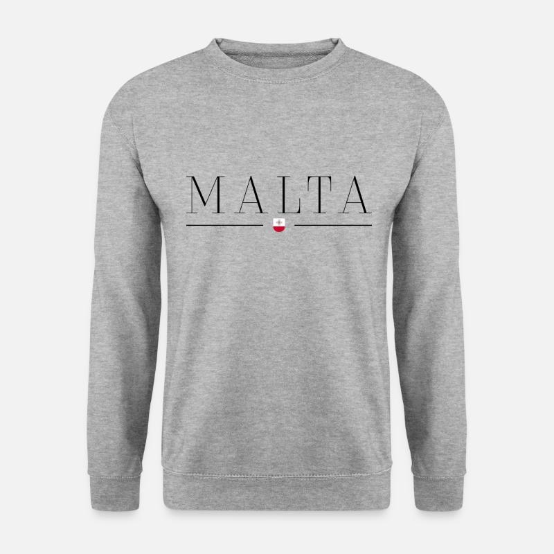 Ich liebe Malta - Unisex Pullover - Weißgrau meliert