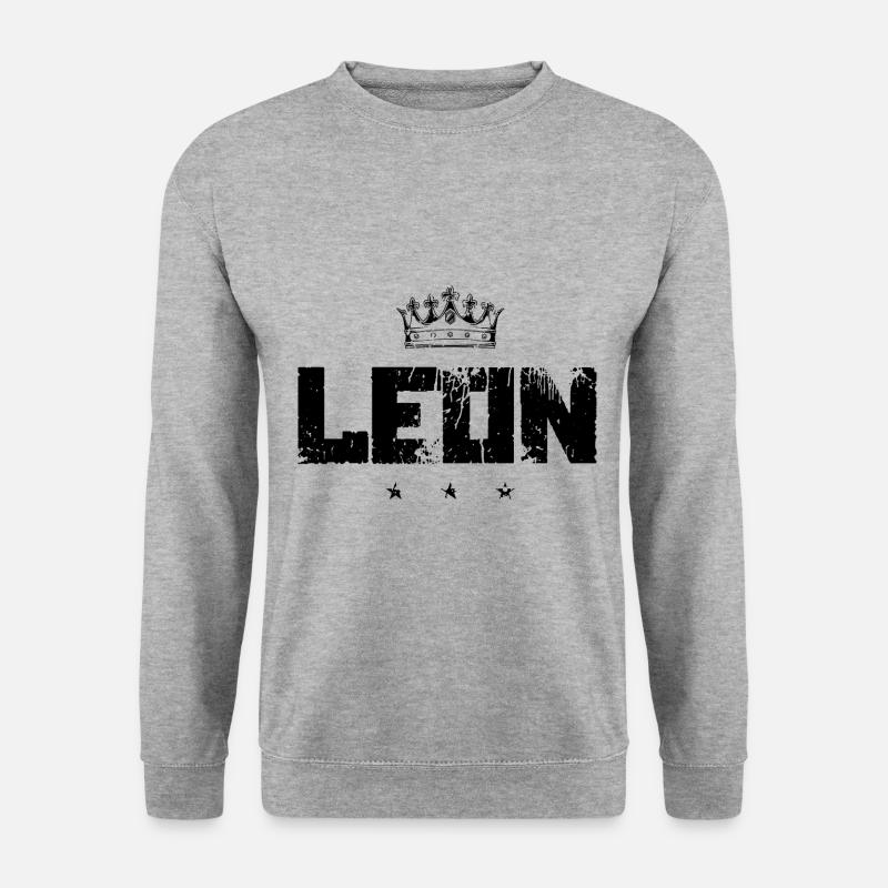 Leon - Unisex Pullover - Weißgrau meliert