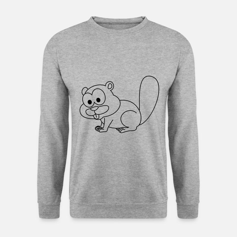 Beaver Comic Animal - Unisex Sweatshirt - salt & pepper