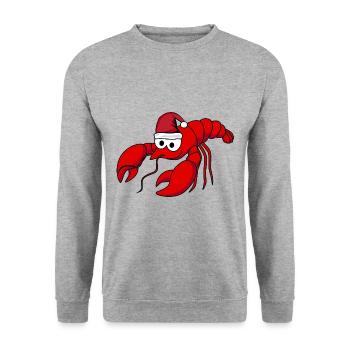 Lobster Comic Christmas - Sweat-shirt Unisexe - gris chiné - Devant - Alina (178cm) & Michal (187cm)