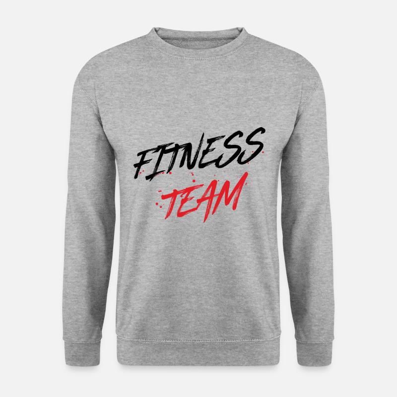 Fitness Team - Unisex Pullover - Weißgrau meliert