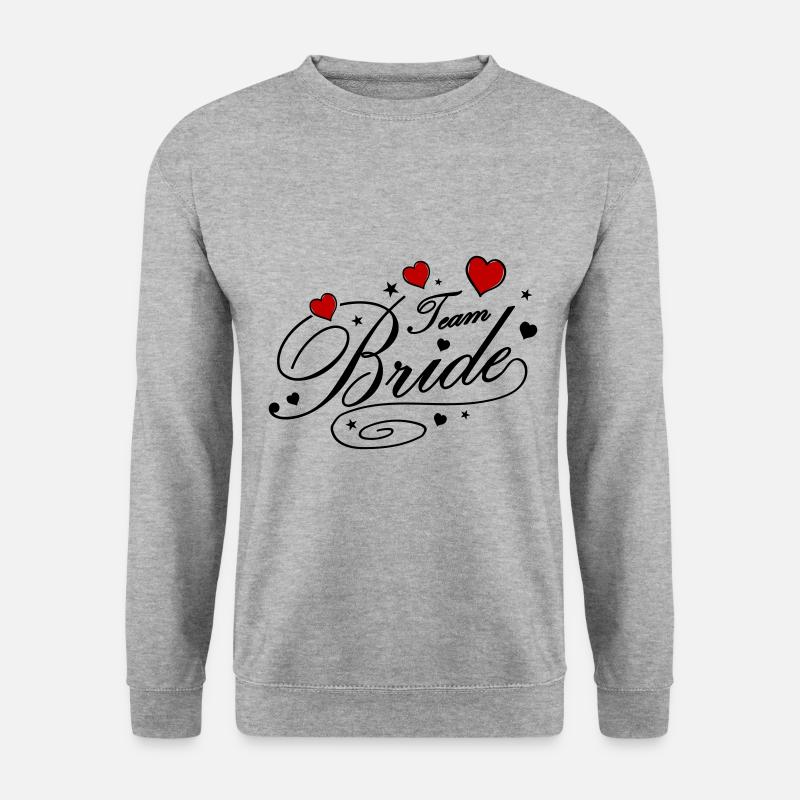 Team Braut Hochzeit - Unisex Pullover - Weißgrau meliert