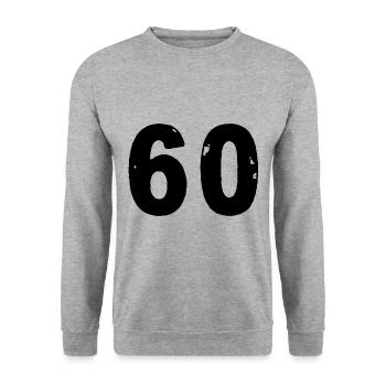 60 Number jersey - Unisex Sweatshirt - salt & pepper - Front - Alina (178cm) & Michal (187cm)