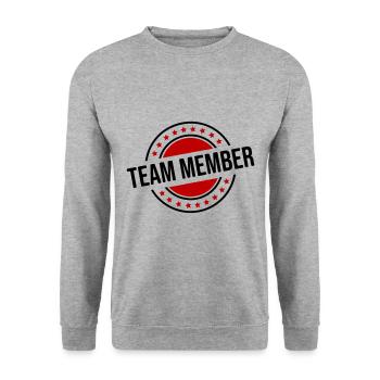 Membres de l’équipe - Sweat-shirt Unisexe - gris chiné - Devant - Alina (178cm) & Michal (187cm)