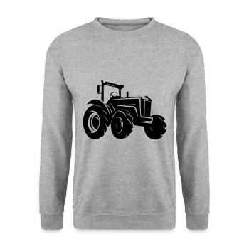 Traktor Bauer Farmer Symbol - Unisex Pullover - Weißgrau meliert - Vorne - Alina (178cm) & Michal (187cm)