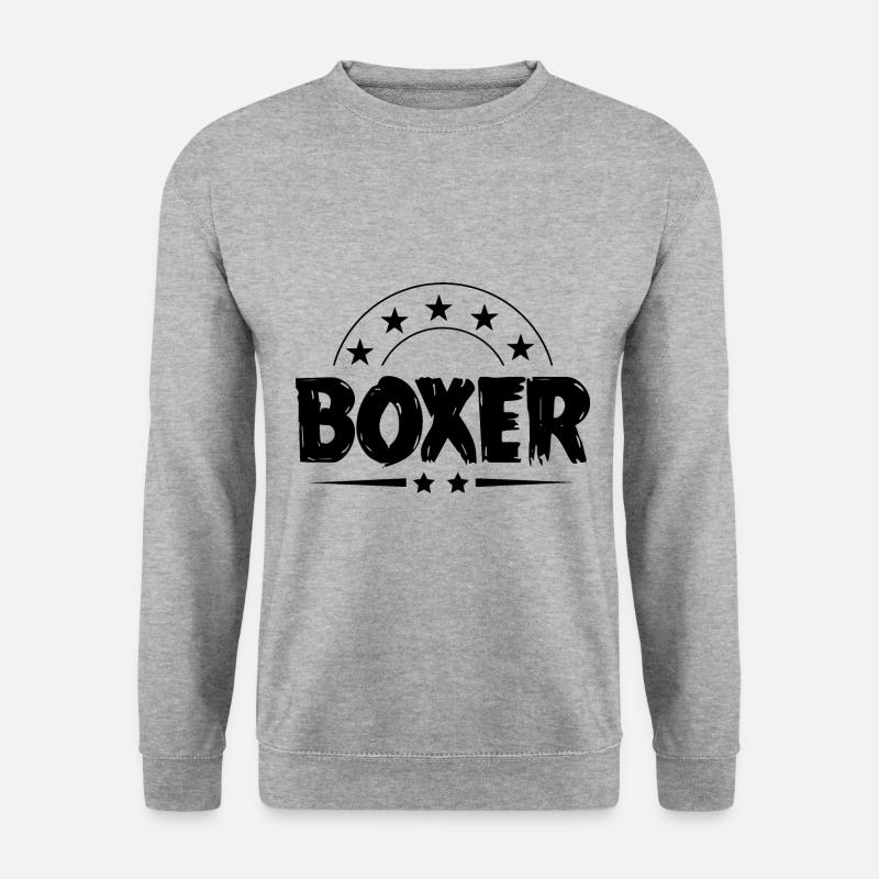 Boxer Boxen Sport - Unisex Pullover - Weißgrau meliert