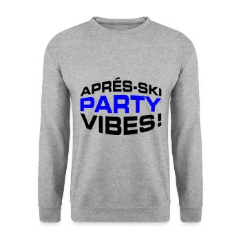 Apres Ski Party Vibes - Unisex Pullover - Weißgrau meliert - Vorne - Alina (178cm) & Michal (187cm)