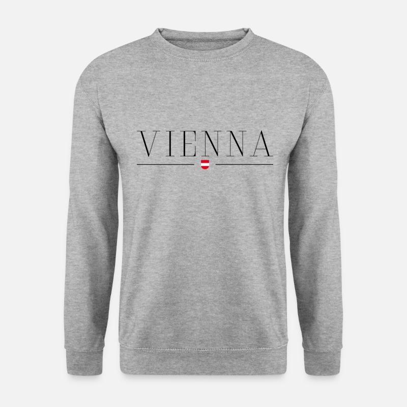 Ich liebe Wien - Unisex Pullover - Weißgrau meliert