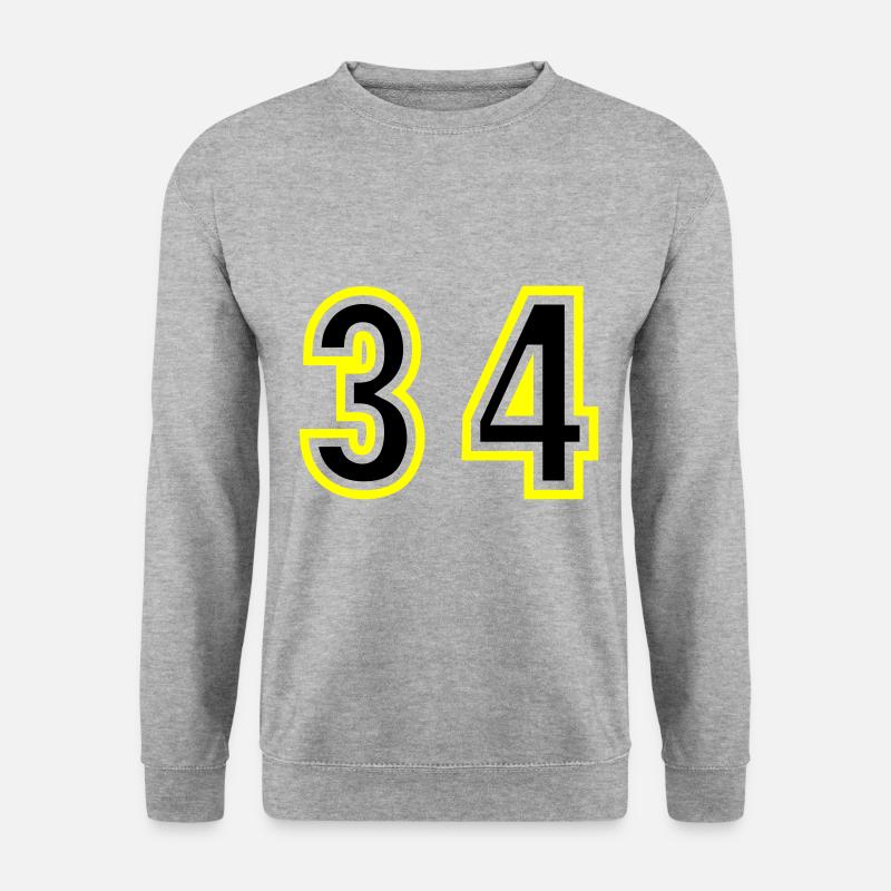 34 Number College - Unisex Sweatshirt - salt & pepper