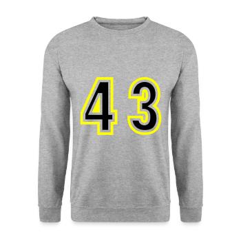 43 Number College - Unisex Sweatshirt - salt & pepper - Front - Alina (178cm) & Michal (187cm)