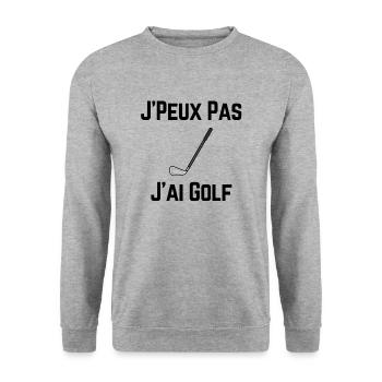 I can not have golf - Unisex Sweatshirt - salt & pepper - Front - Alina (178cm) & Michal (187cm)