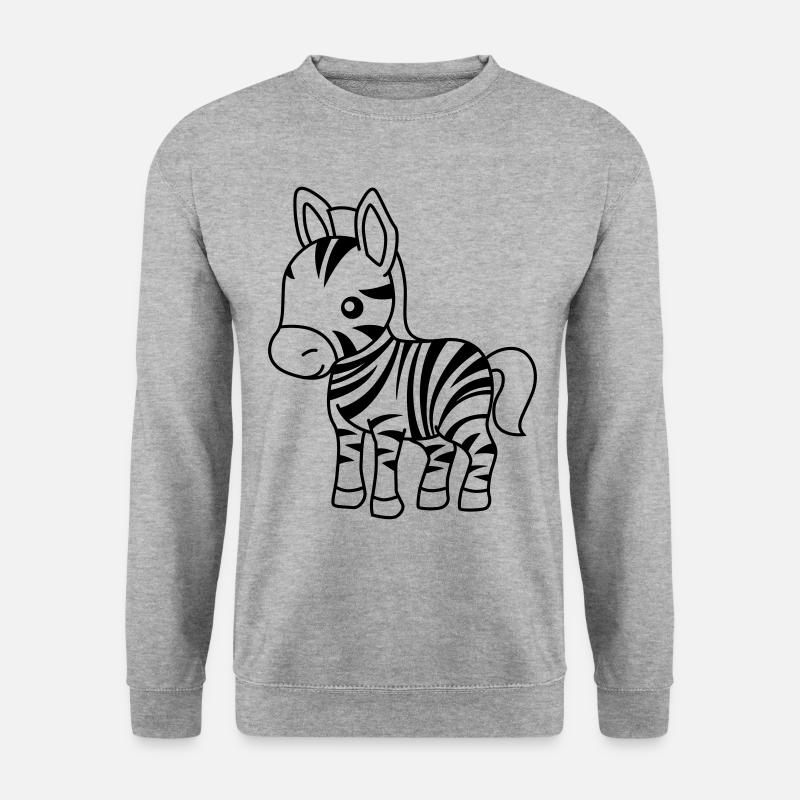 Zebra Comic Animal - Unisex Sweatshirt - salt & pepper