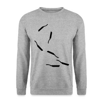 Pan Icon - Unisex Sweatshirt - salt & pepper - Front - Alina (178cm) & Michal (187cm)