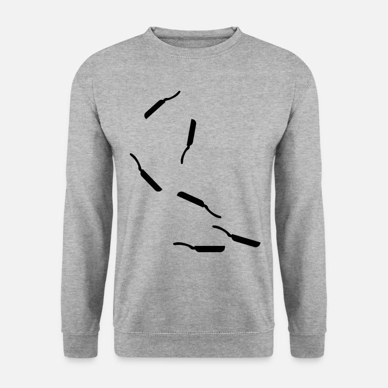 Pfanne Icon - Unisex Pullover - Weißgrau meliert
