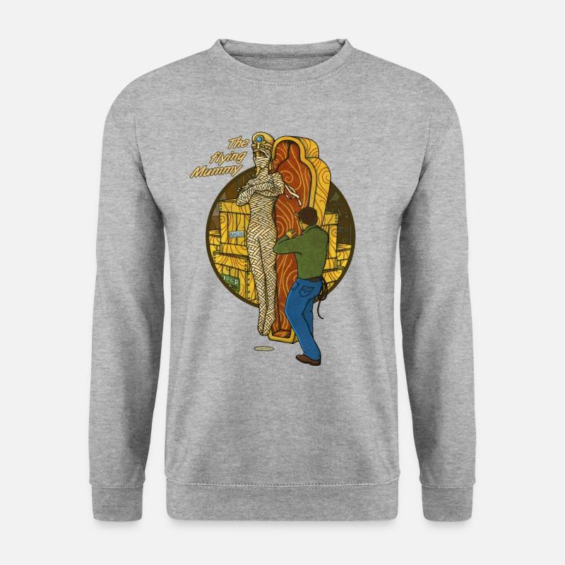 DIE FLIEGENDE MUMIE - Unisex Pullover - Weißgrau meliert