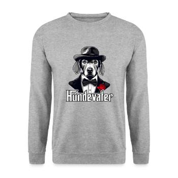 Dog Father, Mafia, Labrador, Dog Father - Unisex Sweatshirt - salt & pepper - Front - Alina (178cm) & Michal (187cm)