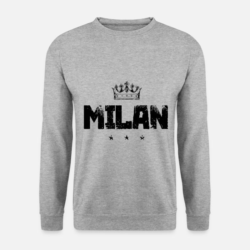 Milan - Unisex Pullover - Weißgrau meliert