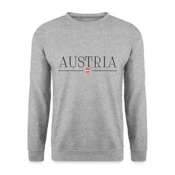 Austria - Unisex Sweatshirt - salt & pepper - Front - Alina (178cm) & Michal (187cm)