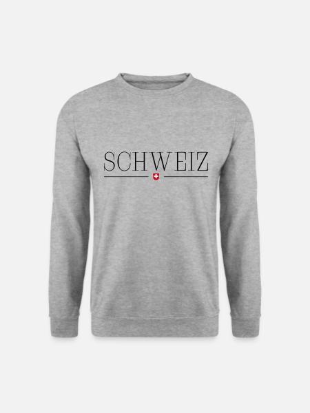 Schweiz - Unisex Pullover - Weißgrau meliert