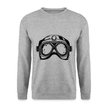Symboles de plongée Goggles - Sweat-shirt Unisexe - gris chiné - Devant - Alina (178cm) & Michal (187cm)