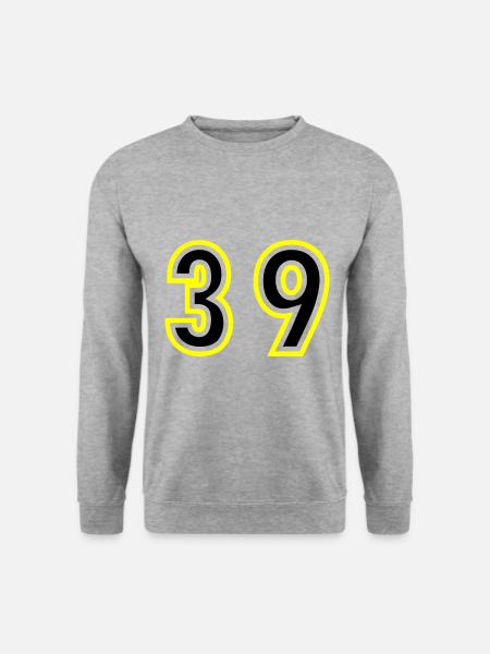 39 Number College - Unisex Sweatshirt - salt & pepper