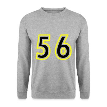 56 Number College - Unisex Sweatshirt - salt & pepper - Front - Alina (178cm) & Michal (187cm)