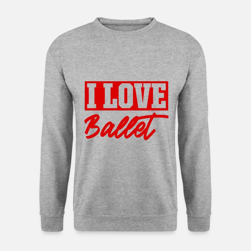 Ich liebe Ballett - Unisex Pullover - Weißgrau meliert