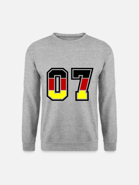 7 Zahl symbol Germany - Unisex Pullover - Weißgrau meliert