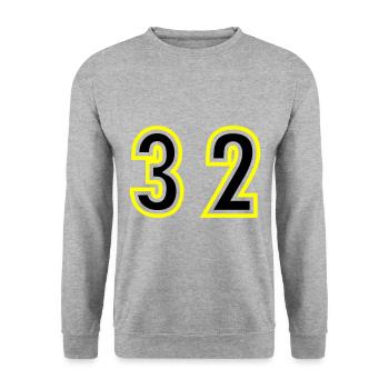 32 Number College - Unisex Sweatshirt - salt & pepper - Front - Alina (178cm) & Michal (187cm)