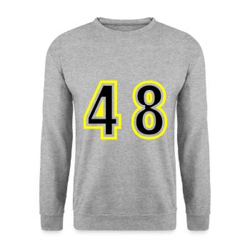 48 Nombre Collège - Sweat-shirt Unisexe - gris chiné - Devant - Alina (178cm) & Michal (187cm)