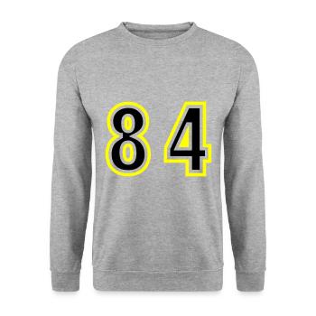 84 Number College - Unisex Sweatshirt - salt & pepper - Front - Alina (178cm) & Michal (187cm)