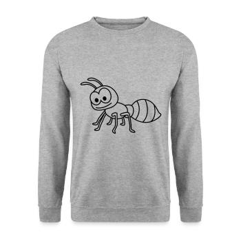 Ant Comic Animal - Unisex Sweatshirt - salt & pepper - Front - Alina (178cm) & Michal (187cm)