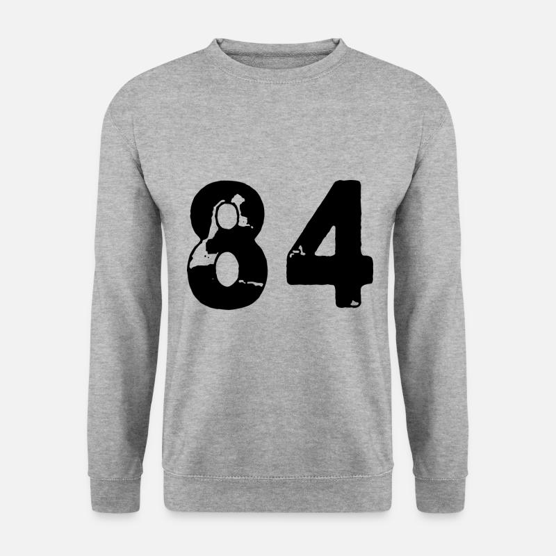 84 Zahl Trikot - Unisex Pullover - Weißgrau meliert