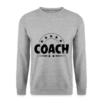 Coach Trainer - Unisex Pullover - Weißgrau meliert - Vorne - Alina (178cm) & Michal (187cm)