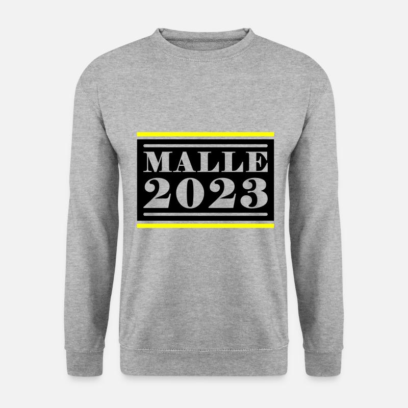 Malle 2023 - Unisex Pullover - Weißgrau meliert