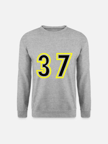 37 Number College - Unisex Sweatshirt - salt & pepper