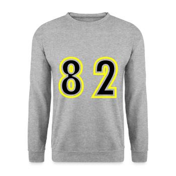 82 Nombre Collège - Sweat-shirt Unisexe - gris chiné - Devant - Alina (178cm) & Michal (187cm)