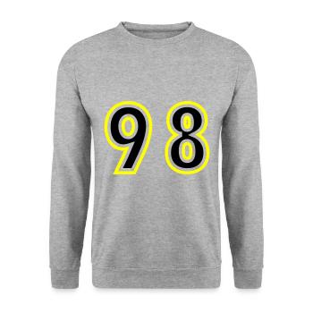 98 Number College - Unisex Sweatshirt - salt & pepper - Front - Alina (178cm) & Michal (187cm)
