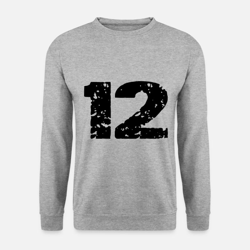 12 Number jersey - Unisex Sweatshirt - salt & pepper