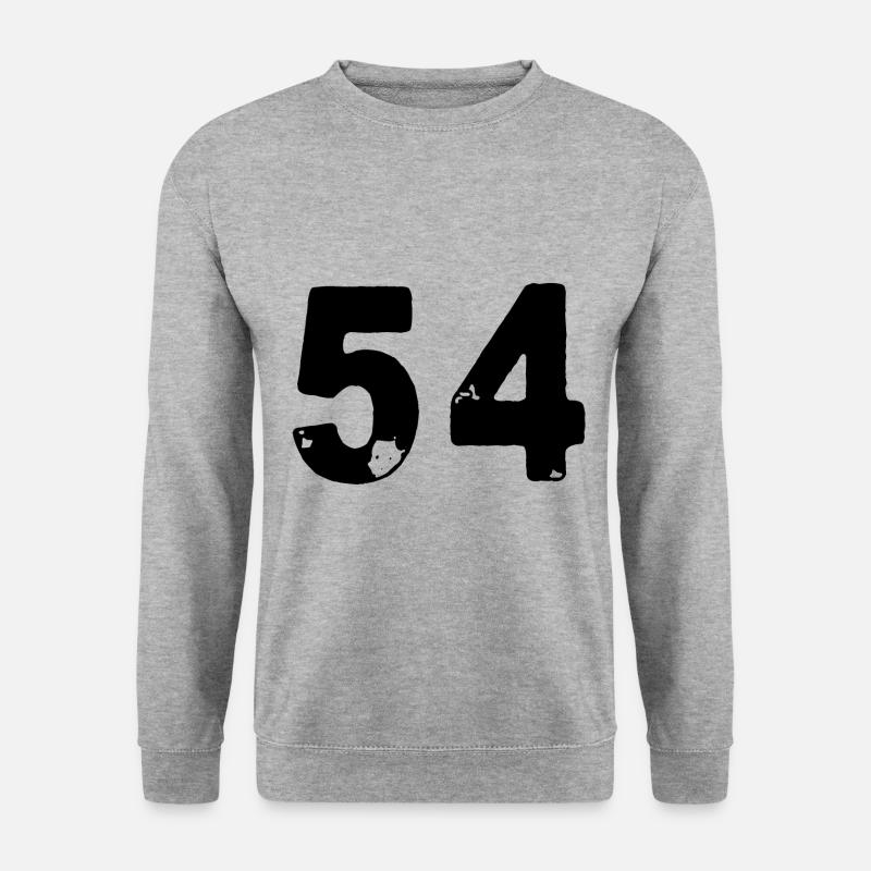 54 Zahl Trikot - Unisex Pullover - Weißgrau meliert